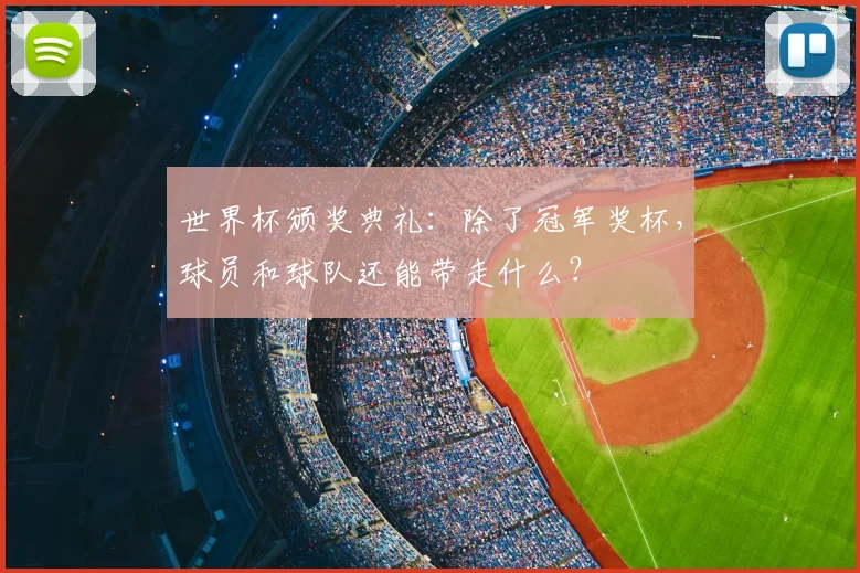 世界杯颁奖典礼:除了冠军奖杯,球员和球队还能带走什么?