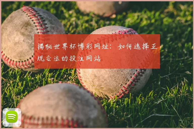 揭秘世界杯博彩网址：如何选择正规合法的投注网站